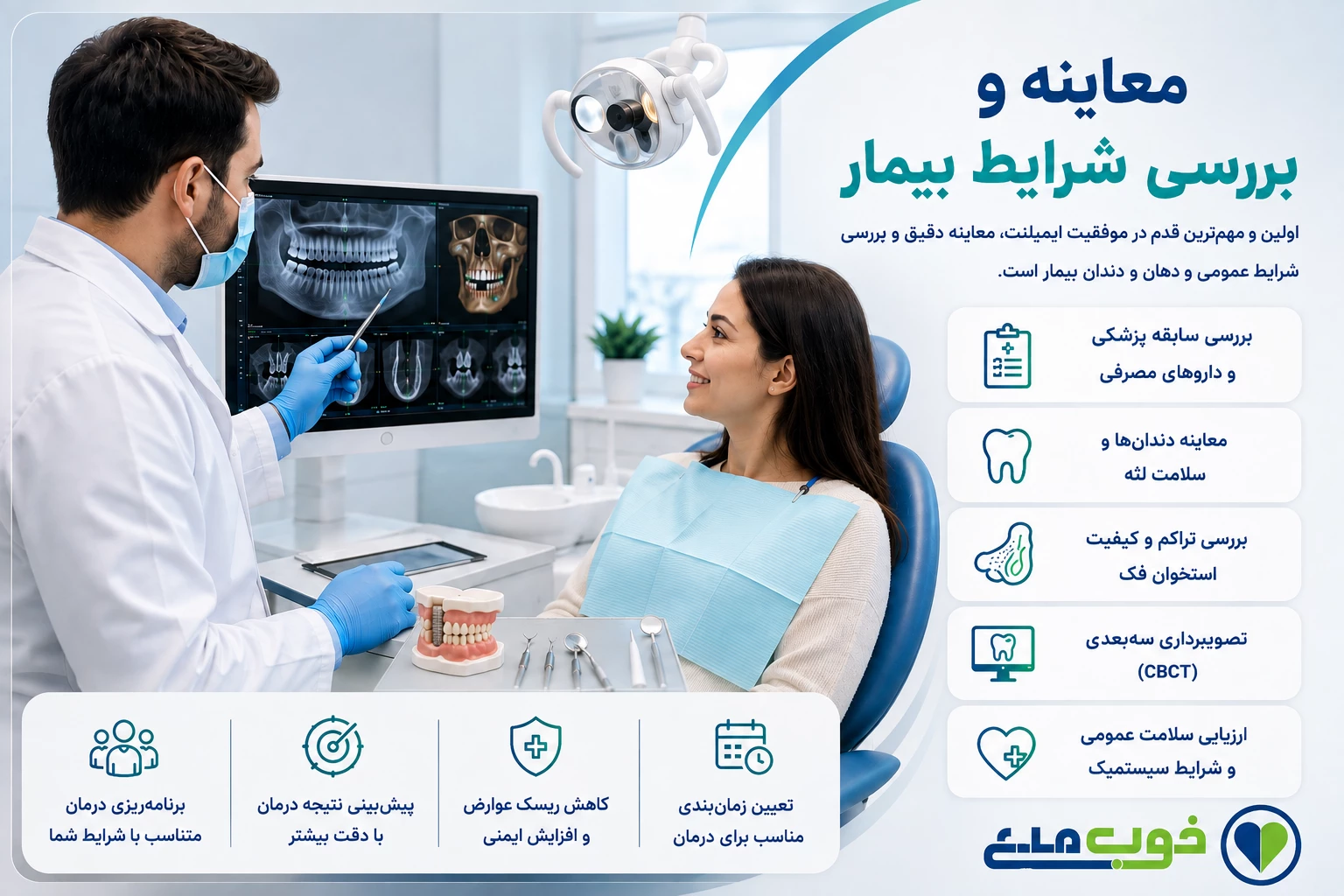 معاینه و بررسی شرایط بیمار